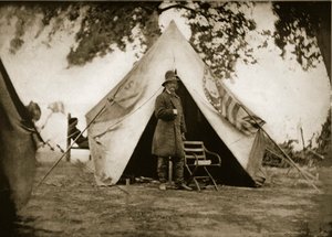 General A. E. Burnside in Camp by Mathew B. Brady